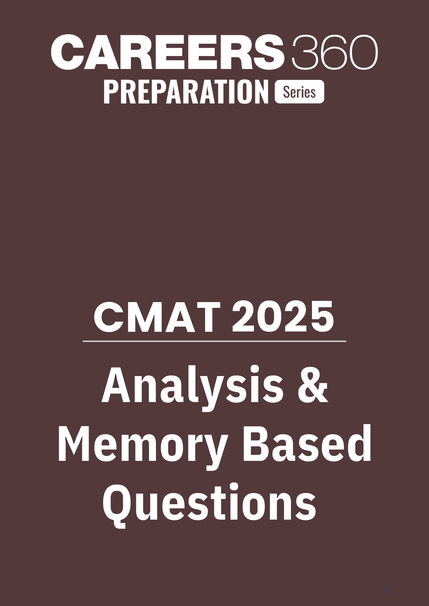 CMAT 2025 Analysis and Memory Based Questions with Solutions